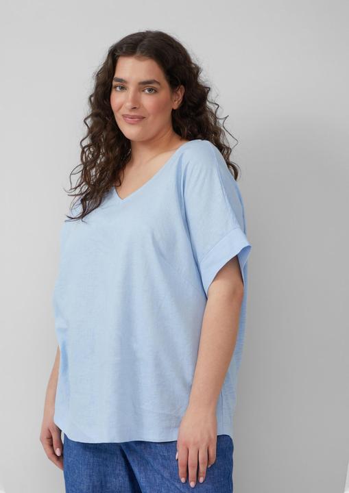 Actual product image S.Oliver T-Shirt T-Shirt im Fabricmix mit Leinenanteil (52)