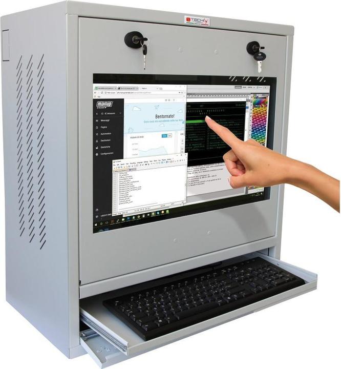 Techly ICRLIM10SV Rack Wandmontiertes Regal (12.57 HE, 19 Zoll Rack)