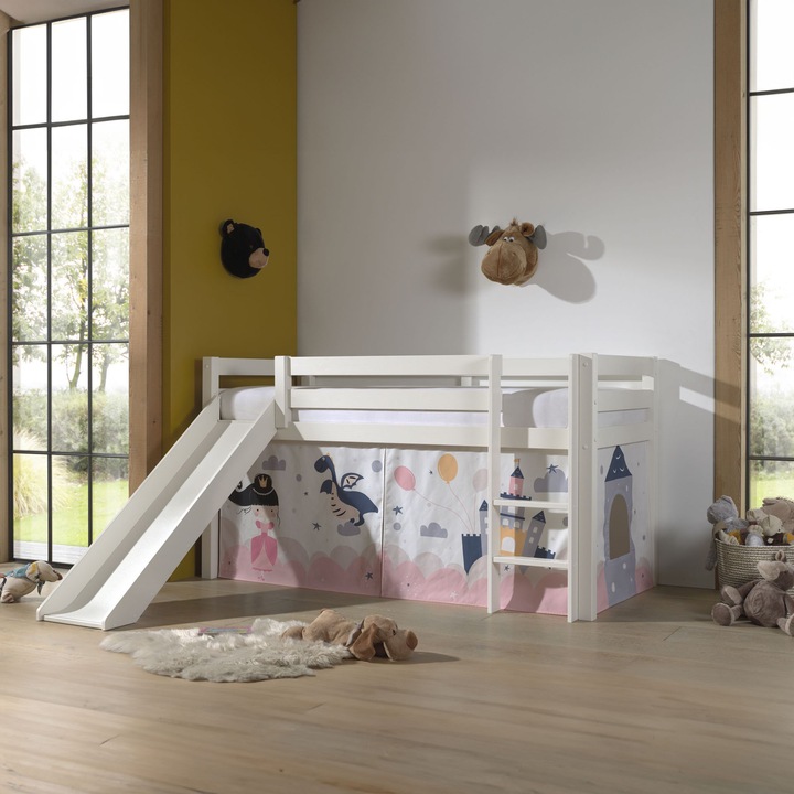 Immagine prodotto Vipack Letto a mezza altezza Princess Sophie con scivolo (90 x 200 cm)