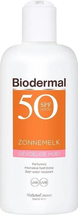 Actual product image Bioderma Biodermal Sun Milk Sensitive Skin - Sunscreen For Sensitive Skin -Spf50+ 200 Ml (Suntan lotion, SPF 50, 200 ml)
