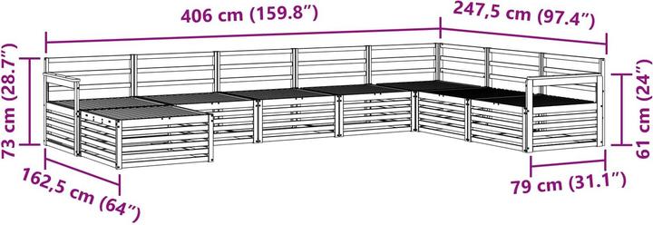 Produktbild vidaXL Outdoor-Sofa
