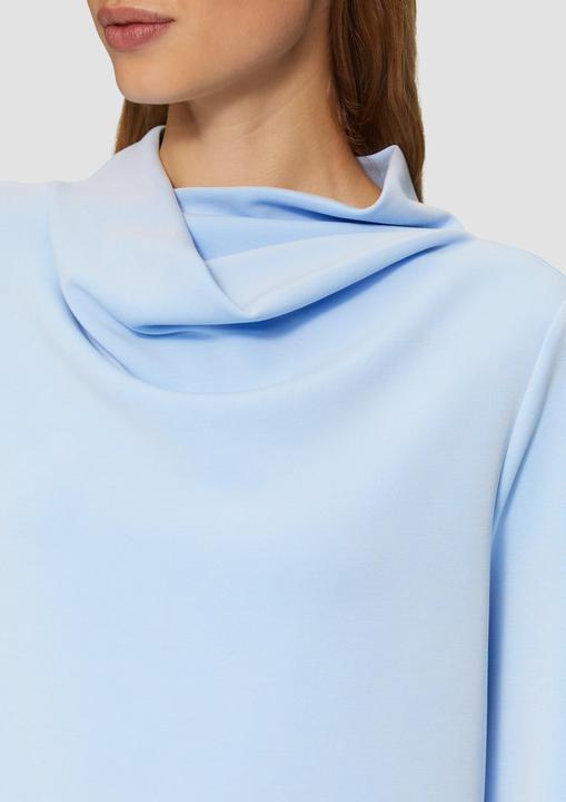 Produktbild s.Oliver Sweatshirt Scuba-Sweatshirt mit Wasserfallkragen (38)