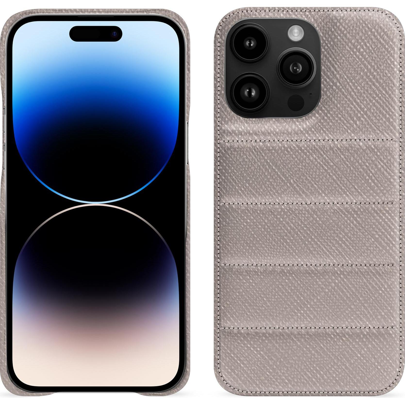 Noreve Lederschutzhülle (Apple iPhone 15 Pro Max), Smartphone Hülle, Beige