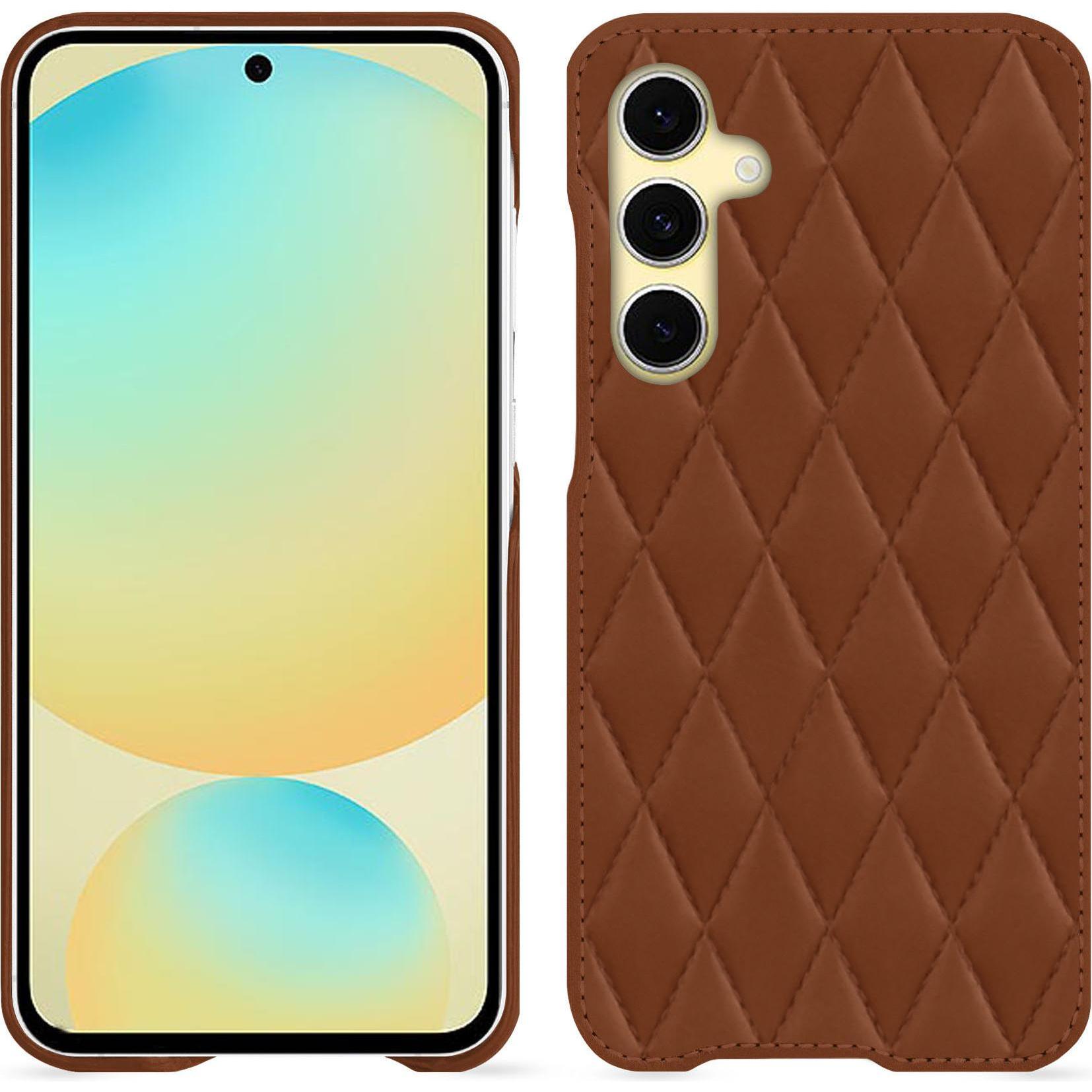 Noreve Lederschutzhülle (Samsung Galaxy S24 FE), Smartphone Hülle, Braun