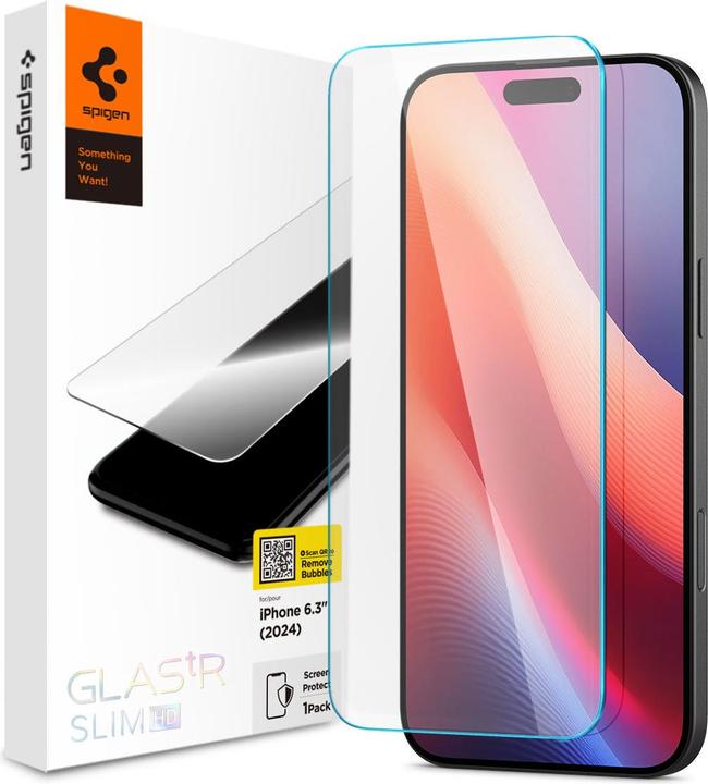 Actual product image Spigen Glas.Tr Slim (1 pcs., Apple iPhone 16 Pro, Apple iPhone 17, Apple iPhone 17 Pro)