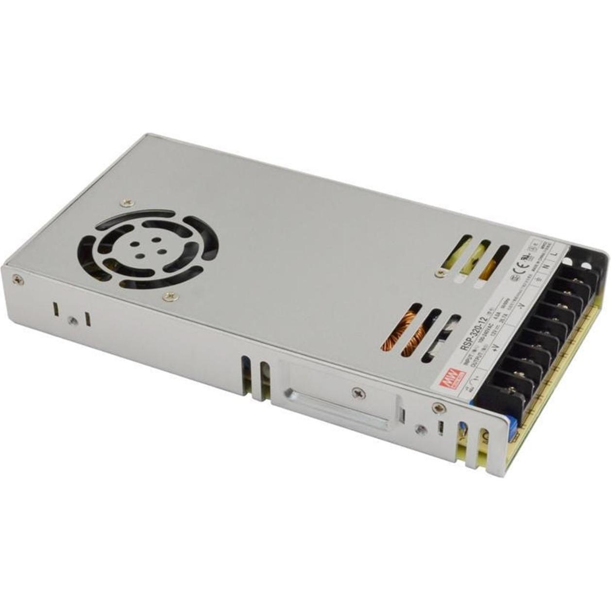 MeanWell, Convertitore di tensione, ALIMENTATORE SWITCHING ITE - USCITA SINGOLA - 320 W - 12 V - TELAIO CHIUSO