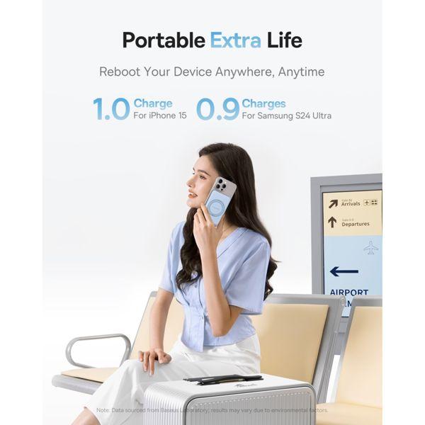 Productafbeelding Baseus powerbank with stand PicoGo Qi2 5000mAh 20W (blue) (5000 mAh, 20 W)