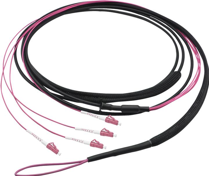 Produktbild LogiLink LWL Trunkkabel U-DQ(ZN)BH, 4 Fasern Multimode OM4, LC/UPC - LC/UPC, 80 m (80 m)