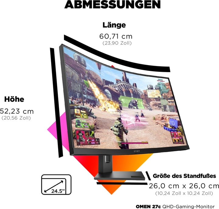 Produktbild HP Omen 27c (2560 x 1440 Pixel, 27")