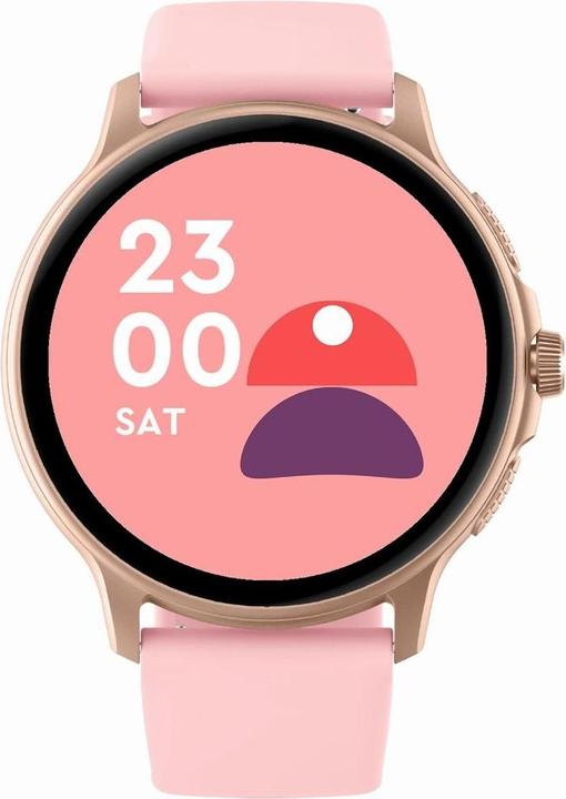 Produktbild Gravity GT12-3 Damen-Smartwatch, rosa Silikonarmband + Roségold-Armband