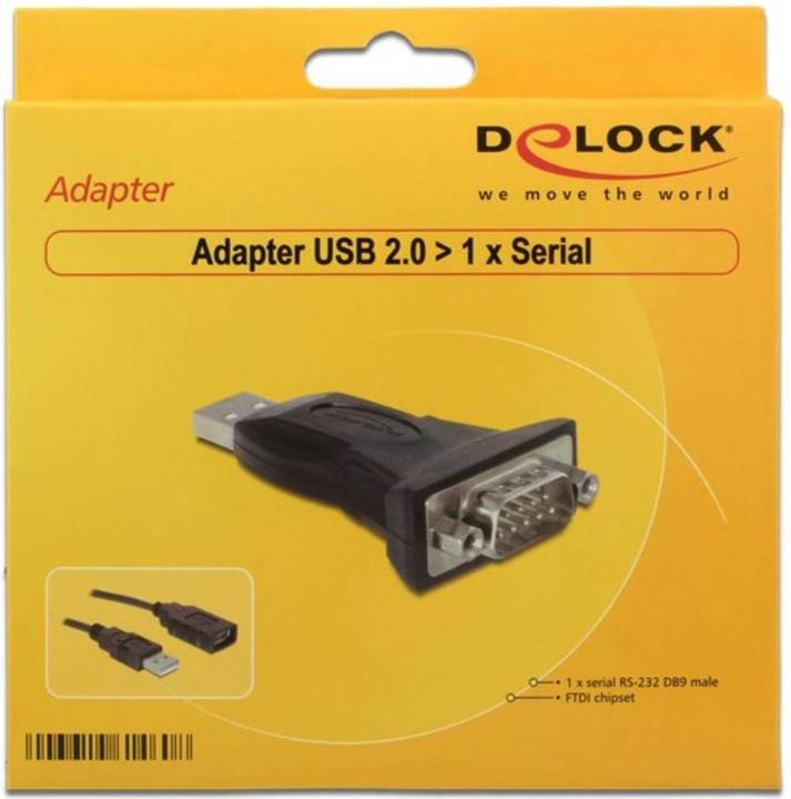 Produktbild Delock USB 2.0 zu Seriell Adapter (USB 2.0, 16 cm)