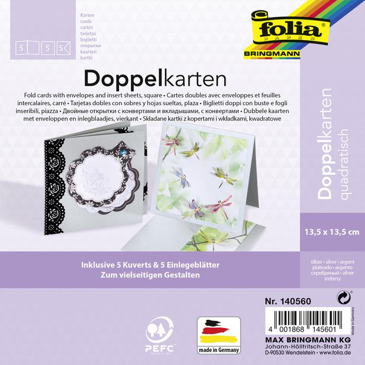 Actual product image Folia Double cards square 220 g/m2 (220 g/m², 5 x)