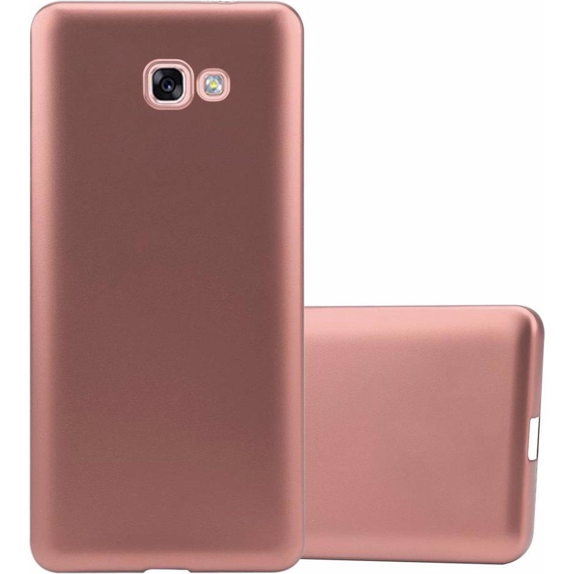 Cadorabo TPU Matt Metallic Cover (Samsung Galaxy A7 (2017)), Smartphone Hülle, Rosa