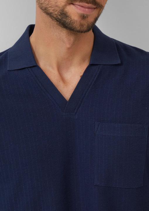 Actual product image S.Oliver Polo-Shirt Poloshirt aus Struktur-Jersey mit Brusttasche (L)