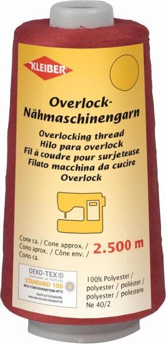 Actual product image Kleiber Overlock sewing machine thread, 2,500 m, red (2500 m)