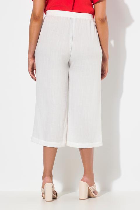 Image du produit Ulla Popken Jupe-culotte longueur mollet, jambe large et taille élastique (48)