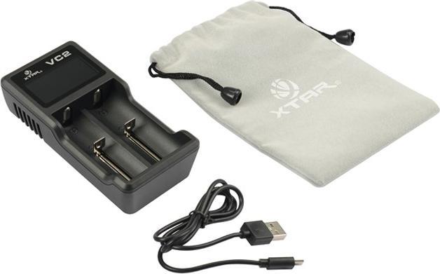 Image du produit Xtar VC2 Chargeur micro USB, Li-Ion, 2 slots, écran LCD (1 pcs, AAA, Piles rechargeables + chargeur)