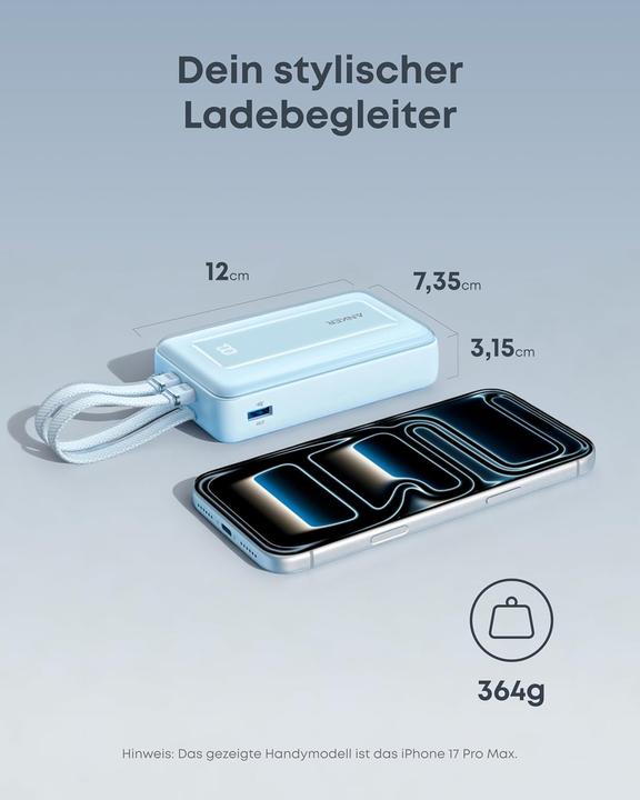 Produktbild Anker Zolo Powerbank 20000mAh, 45W Schnellladegerät (20000 mAh, 45 W)