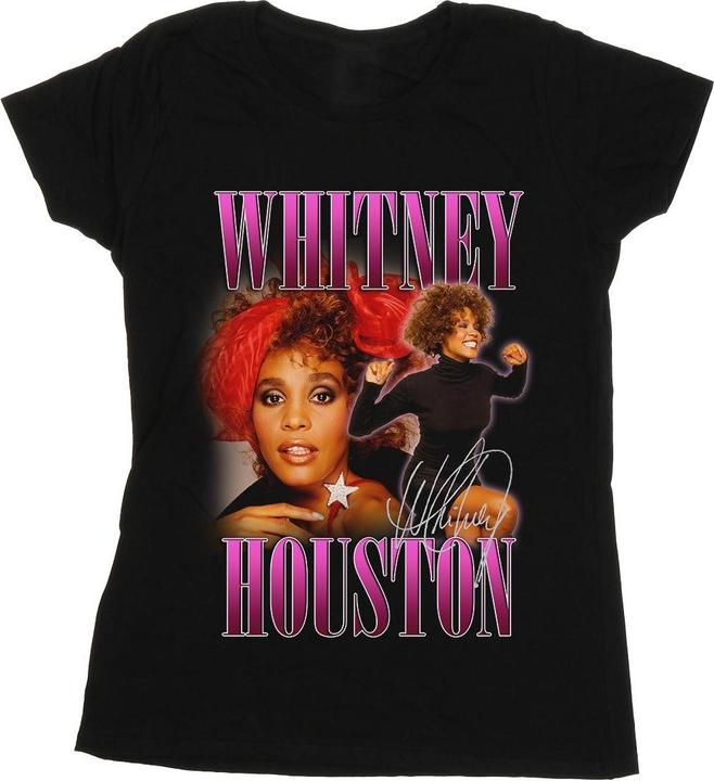 Actual product image Whitney Houston Womens/Ladies Signature Homage Cotton T-Shirt (XXL)