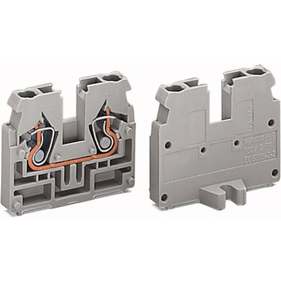 Wago Guida DIN piastra terminale 869351, Accessori di elettronica + Alloggiamento, Grigio