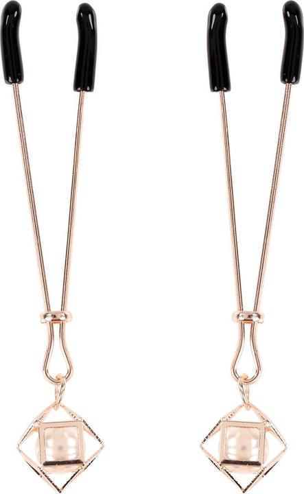 Produktbild Sportsheets Sex And Mischief Brat Pearl Nipple Clips Gold 8,7 cm