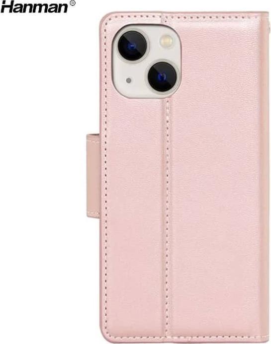 Produktbild Hanman Apple iPhone 13 Pro Max - Mill Flip Case mit 3 Kartenfächern, roségold (Apple iPhone 13 Pro Max)