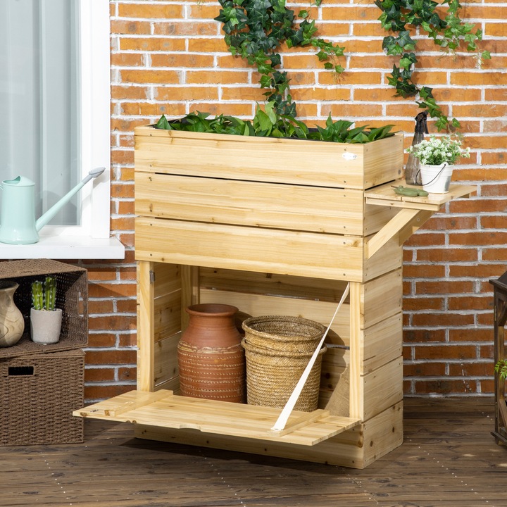 Produktbild Outsunny Hochbeet mit Schrank