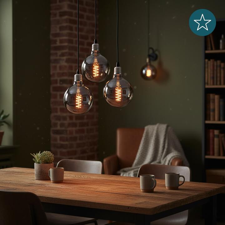 Produktbild Luxula LED-Filament-Lampe, SPIRAL, Globe, E27, 4W, 40lm, 1800K, dimmbar (E27, 40 lm, 1x)