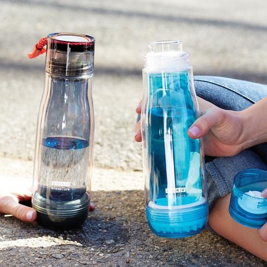 Produktbild ZOKU Trinkflasche Glass Core 475ml Blue (0.48 l)