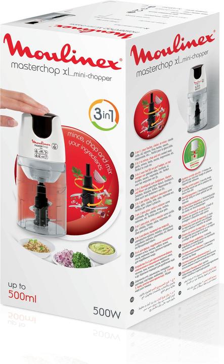 Image du produit Moulinex Picadora Masterchop Xl Mixer500W, 500ml (500 ml, 500 W)