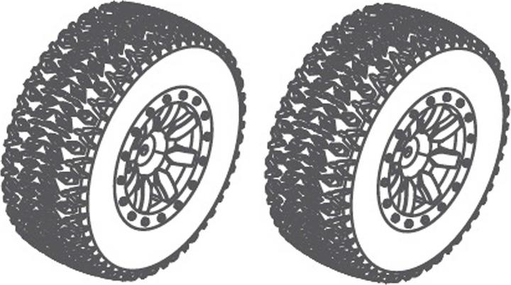 Produktbild Absima Räderset 110x45mm - Orange (2)