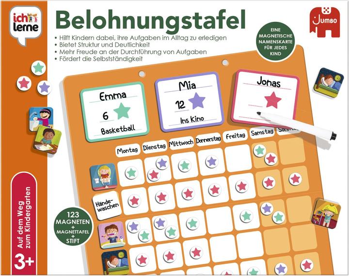 Actual product image Jumbo I learn reward board (German)
