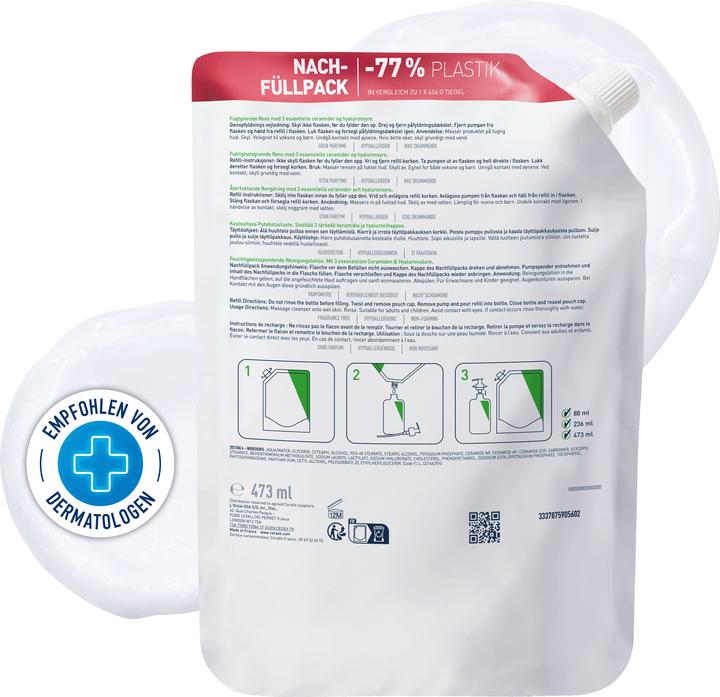 Produktbild CeraVe Hydra Cleans Refill (Reinigungslotion, 473 ml)