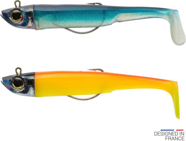 Immagine prodotto Caperlan Set di piume di gomma per la pesca in mare (12 cm)