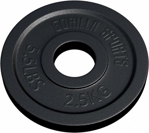Produktbild Gorilla Sports Hantelscheibe 50/51mm 2,5 kg (1 x 2.5 kg)