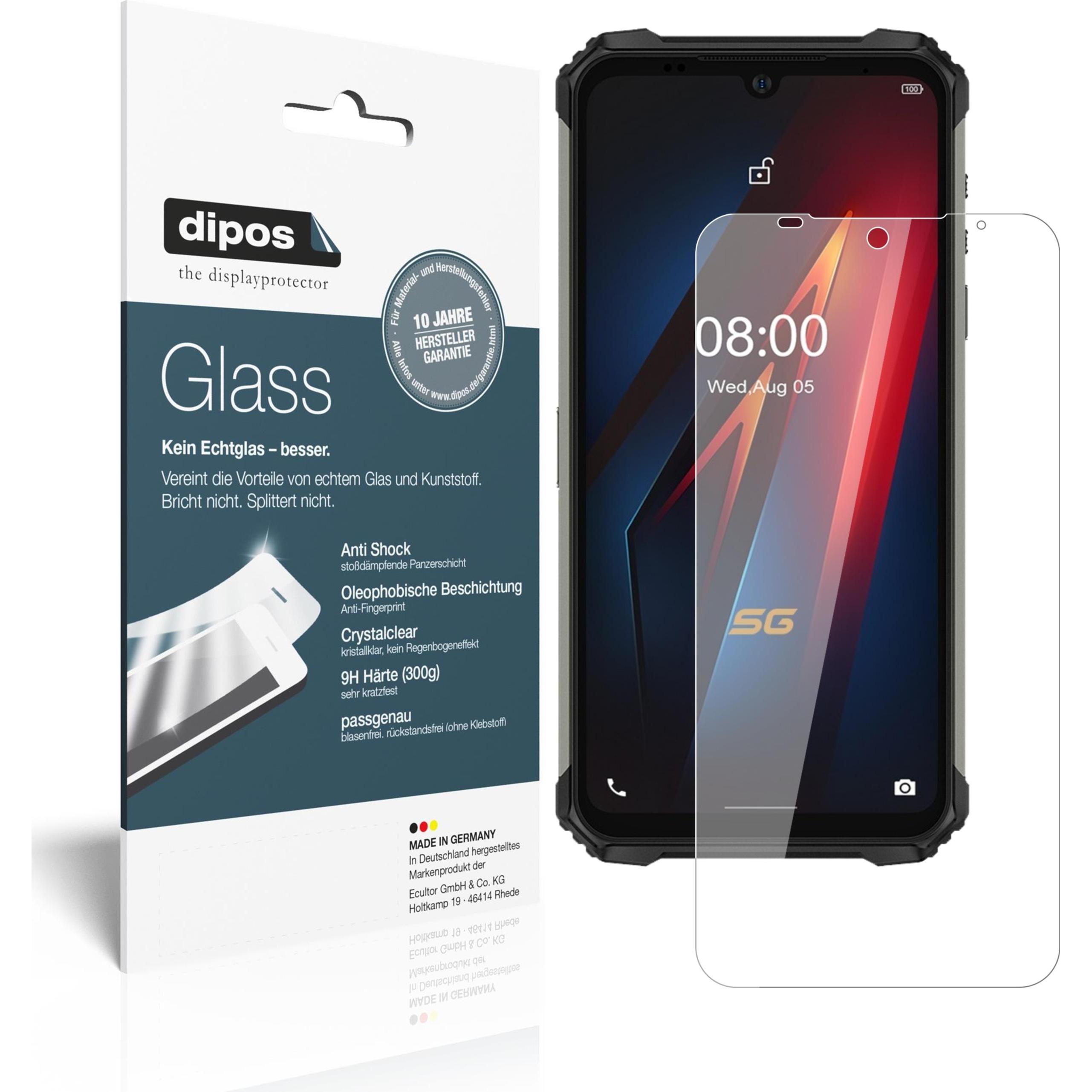 Dipos Displayschutz Anti-Shock (2 Stück, Ulefone Armor 8), Smartphone Schutzfolie, Transparent