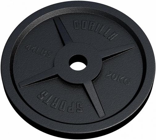 Produktbild Gorilla Sports Hantelscheibe 50/51mm 20 kg (1 x 20 kg)