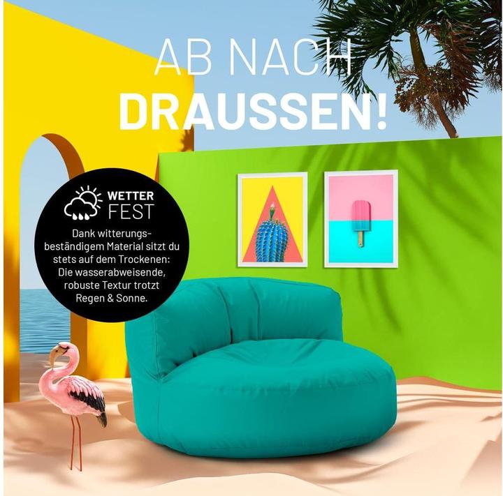 Produktbild Lumaland Sitzsack-Sofa, 320 l Polyester (PES), Türkis