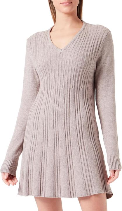Kraimod V-Neck Front Round Back Mini Dress with All-Over Design and Long Sleeves (34)