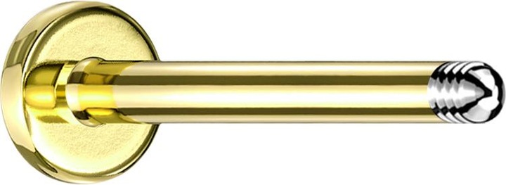 Produktbild Star Piercing Micro Labret-Stab vergoldet (Chirurgenstahl 316L)