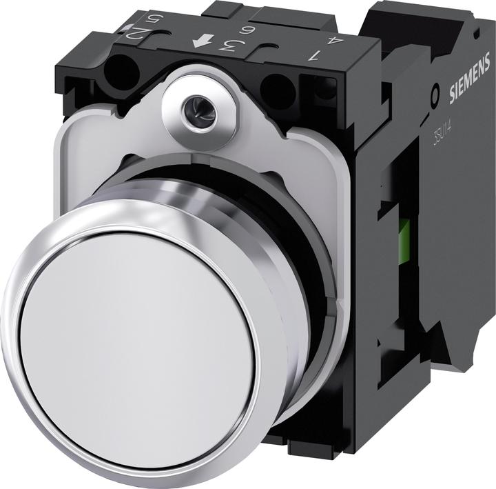 Produktbild Siemens Drucktaster 1f ws rnd Ř22mm 1S 3SU1150-0AB60-3BA0