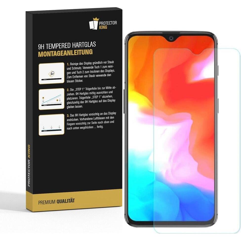Thumbnail - Protectorking 4x echtes Tempered 9H Panzerhartglas 3D KLAR (4 Stück, OnePlus 6T), Smartphone Schutzfolie