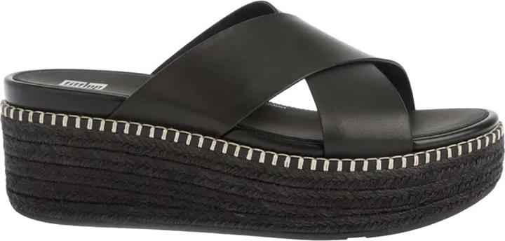 Actual product image Fitflop Womens/Ladies Eloise Espadrille Cross Leather Wedge Heel Sandals (42)