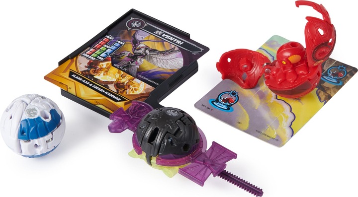 Actual product image Bakugan - Battle 5-Pack Special Attack - Dragonoid x Ventri x Bruiser x Octogan x Trox - spinning actiefigu