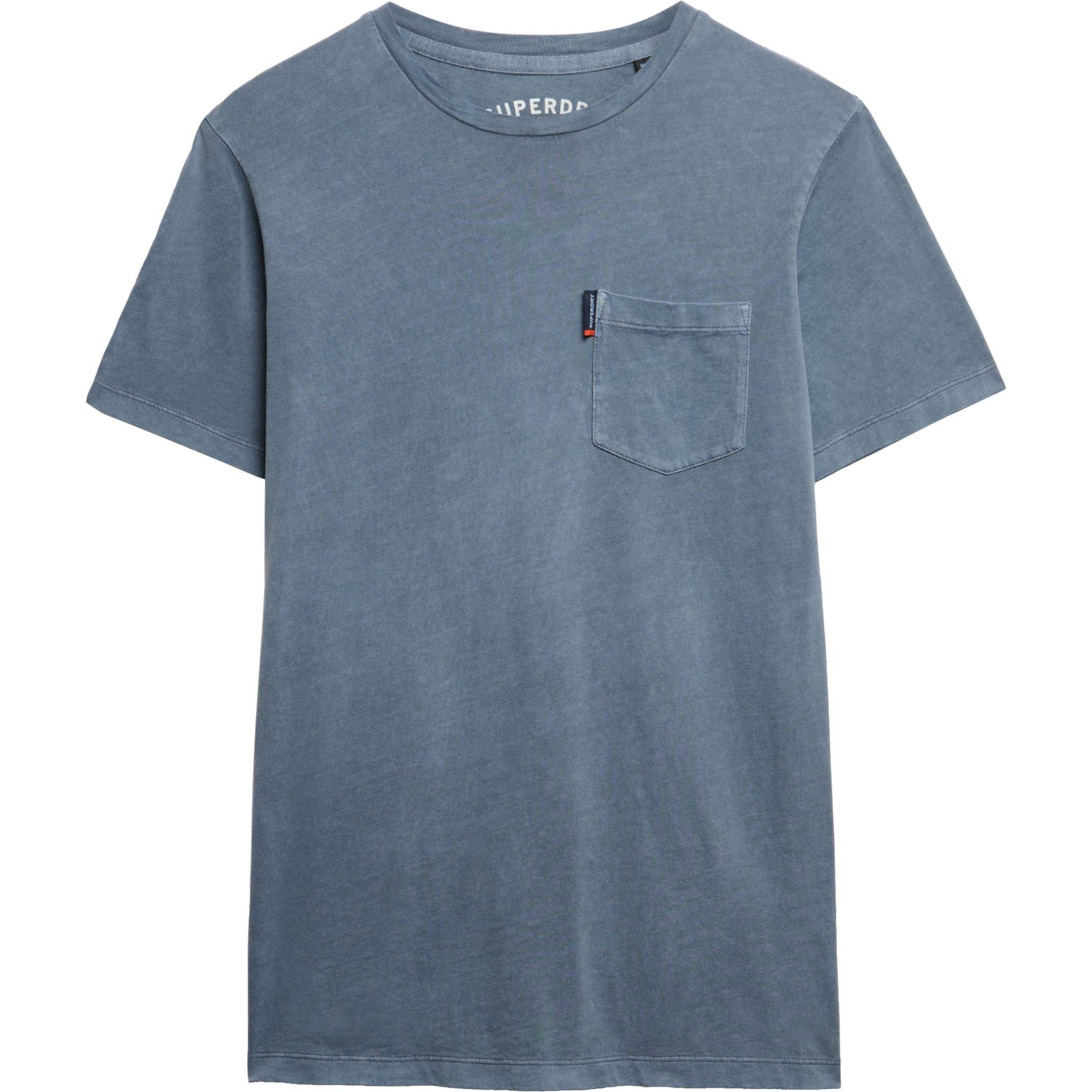 Superdry, Herren, Shirt, Klassisches Essential Pocket T-Shirt, Blau, (S)