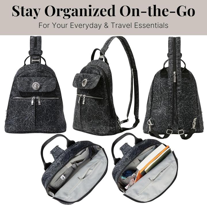 Actual product image Baggallini Naples Convertible Backpack Sling Crossbody