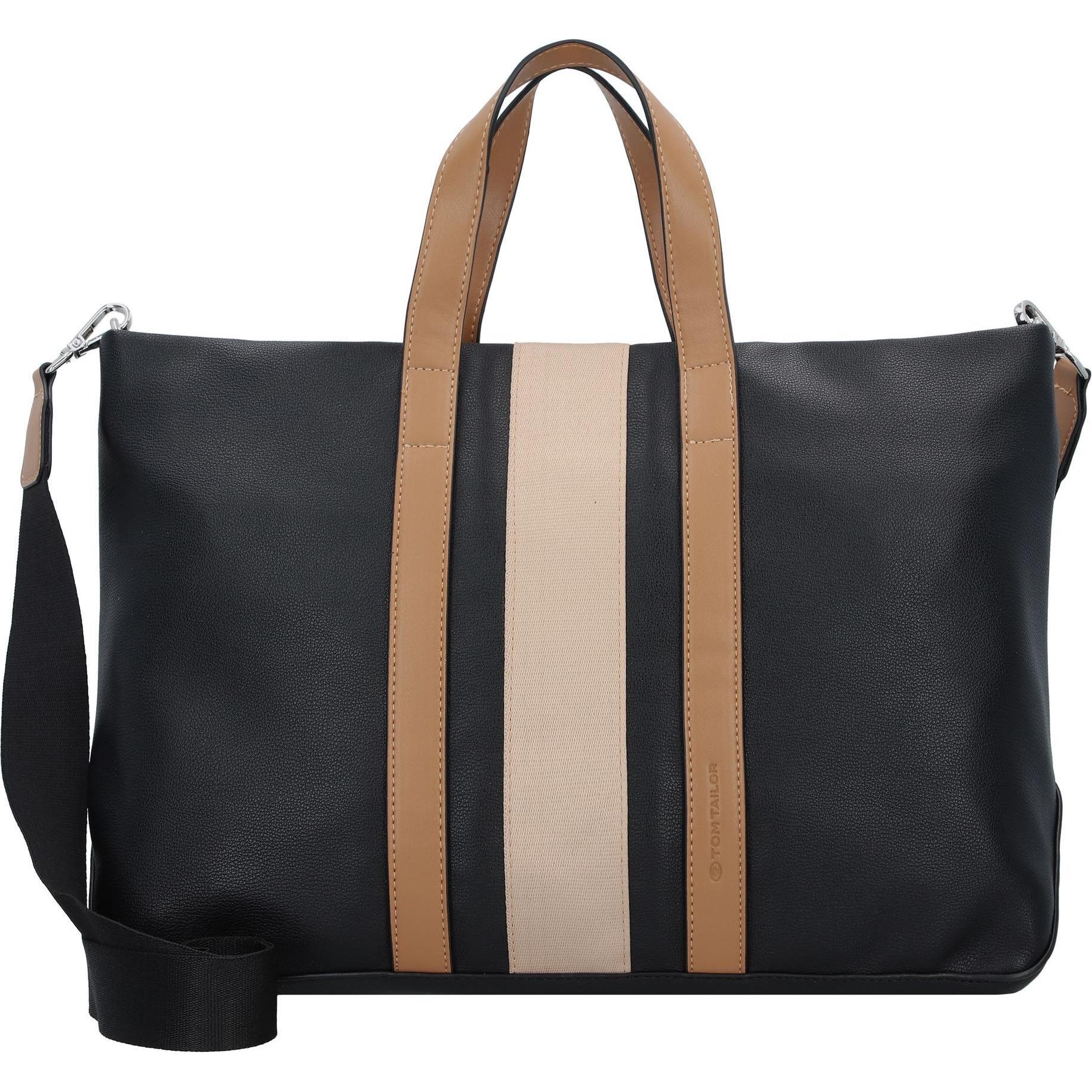 Tom Tailor, Tasche, Zena Shopper Tasche 43 cm, Schwarz, (14 l)