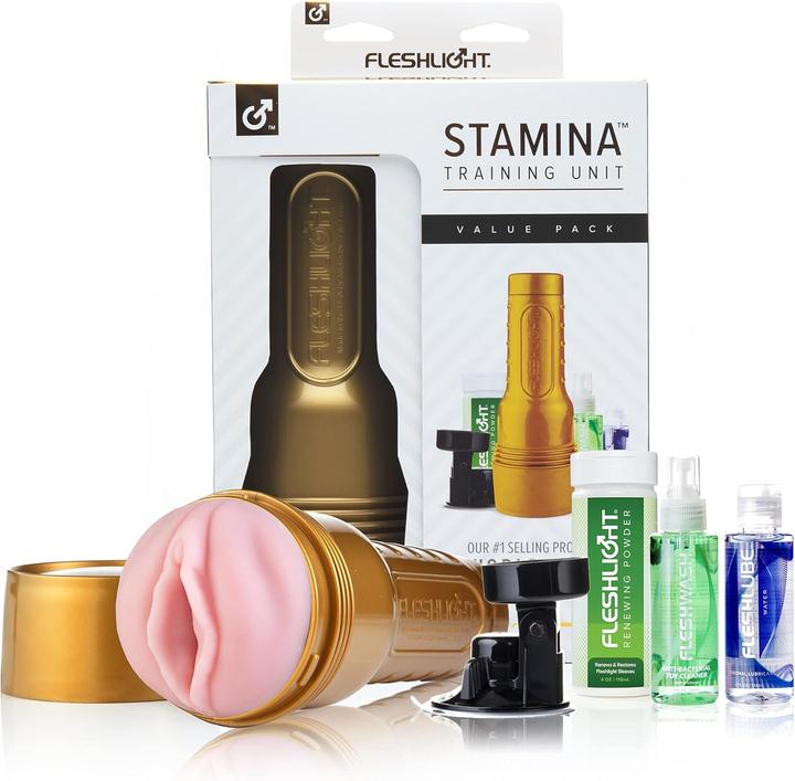 Actual product image Fleshlight Stamina Training Unit STU Masturbator-Set