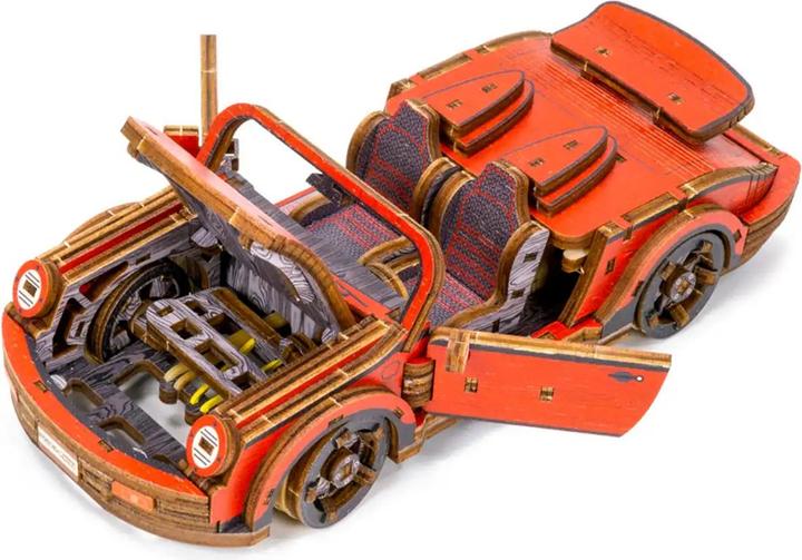 Produktbild WoodenCity Bausatz Sportwagen bemalt