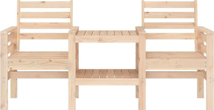 Produktbild vidaXL Gartenbank mit Tisch 2-Sitzer Massivholz Kiefer,Material